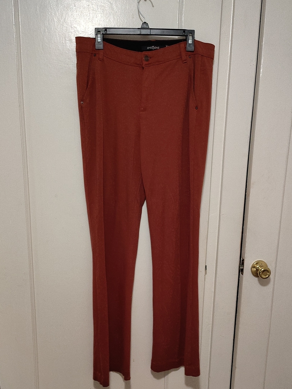 Women's Rust Straight-Leg Dress Pants